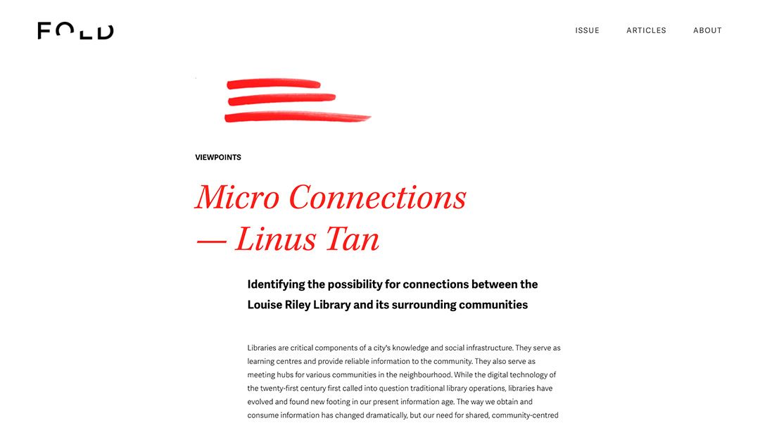 Micro connections between Louise Riley Library and its communities